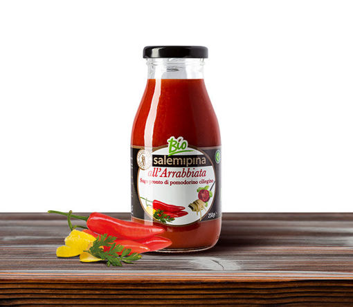 Immagine di SUGO PRONTO DI POMODORO CILIEGINO ALL'ARRABBIATA BIO ML. 250