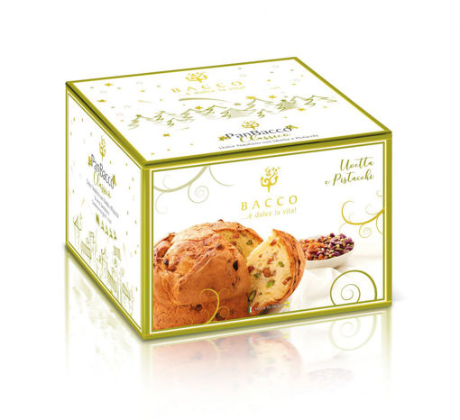Picture of  CLASSIC PANETTONE WITH RAISINS AND PISTACHIOS GR.750 BACCO