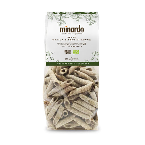 Picture of PENNE WITH NETTLE AND BIO PUMPKIN SEEDS GR.250