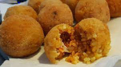 Immagine di ARANCINE AL RAGU' A SFERA  FRITTE GR.70